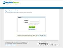 Tablet Screenshot of keyshipexpress.com